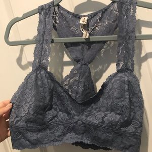 Free People Bralette Blue Grey Size Medium